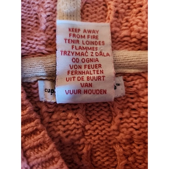 Cupcakes & Cashmere Cable Knit Sweater Hoodie Floral Embroidery Pink Toddler 24M - Picture 7 of 10